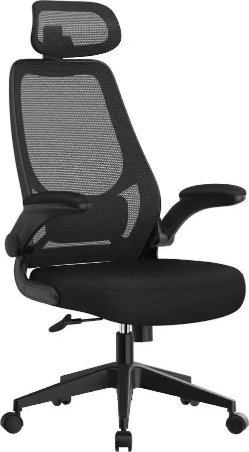 Cozy living Bureaustoel Computerstoel Ergonomische stoel Verstelbare Stoel Schommelfunctie Zwart