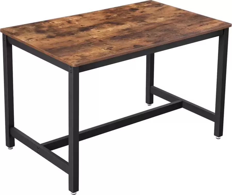Cozy living Eettafel Voor 4 personen Keukentafel Eettafel 120 x 75 x 75 cm Salontafel industrieel ontwerp Bruin