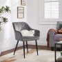 Cozy living Eetkamerstoelen Keukenstoelen Fauteuils Gestoffeerde stoelen Set van 4 Lichtgrijs - Thumbnail 1