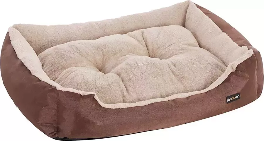 Cozy living Hondenmand Hondenbed Kattenmand Omkeerbaar kussen Dierenbed Bruin