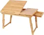 Cozy living Laptoptafel Notebooktafel In hoogte verstelbaar Inklapbaar Voor in bed en bank Bamboe - Thumbnail 1