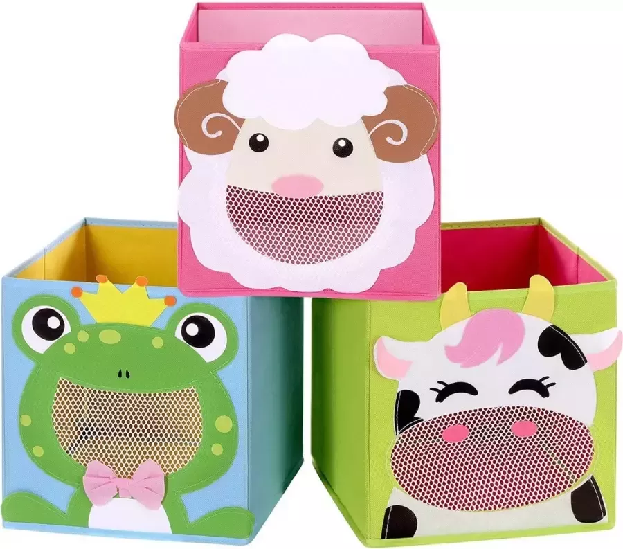 Cozy living Opbergboxen Set van 3 Speelgoed organizer Kinderen