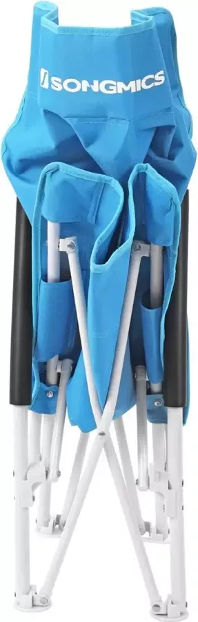 Cozy living Strandstoel Draagbare klapstoel Inklapbare campingstoel Opvouwbaar Comfortabel Blauw