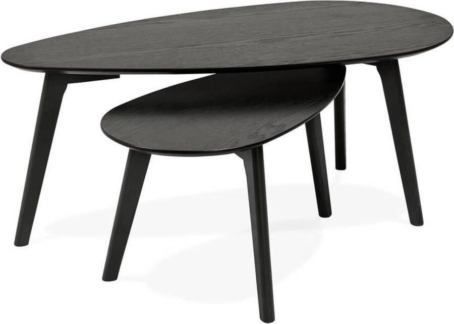 Cozyhouse Set van 2 salontafels Eden eikenhout