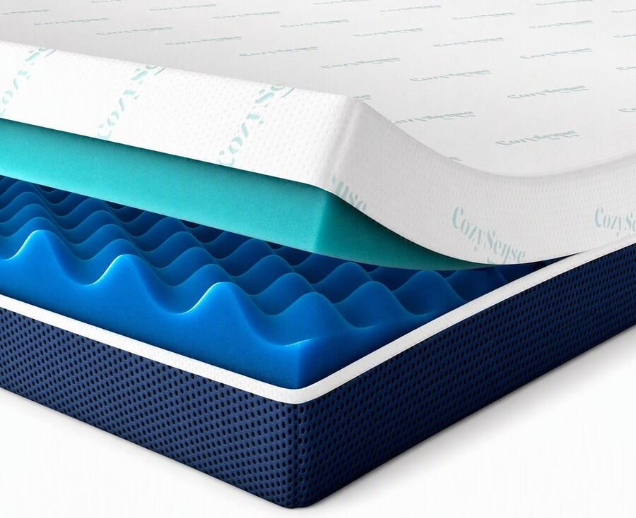 CozySense DualFeel Topper Matras 160 x 200 Topdekmatras Matras topper 100 dagen proefslapen 2 Lagen om te Draaien 1 Koele Kant en 1 Warme Kant Topper CertiPUR Gecertificeerd Medium Hardheid 7.5 CM Dik Inclusief Wasbare Hoes - Foto 3