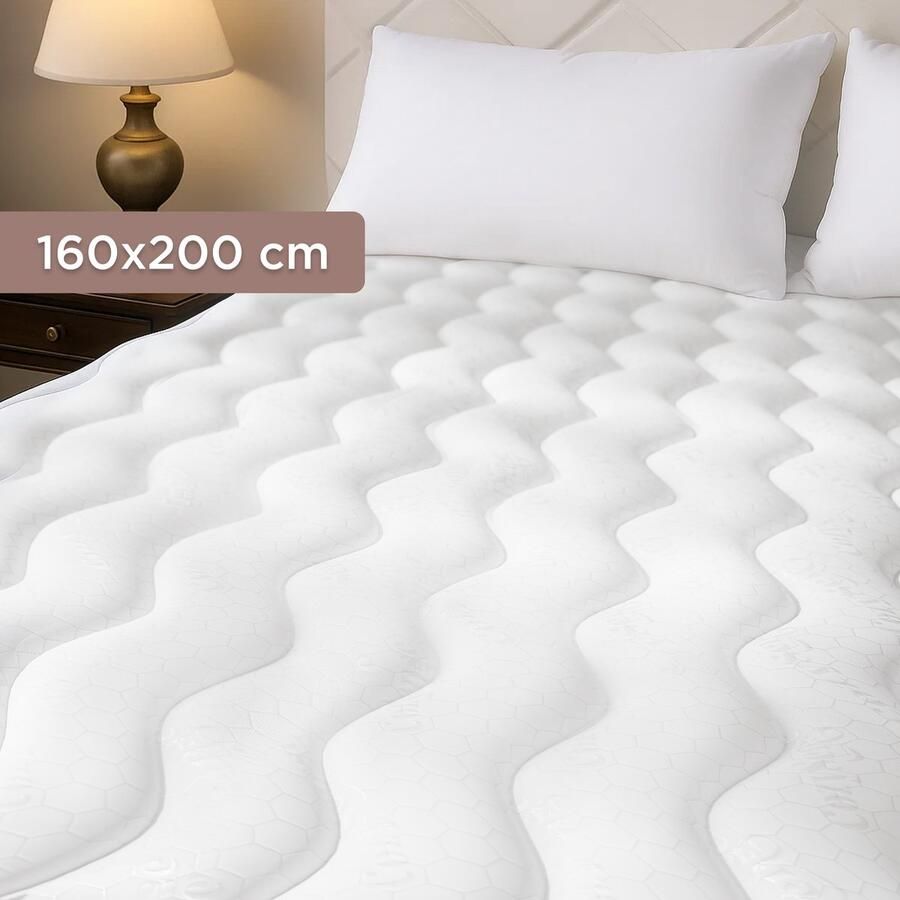 CozySense Topper Matras 160 x 200 Topdekmatras – 100 Dagen Proefslapen Topper – Topmatras – 3 Comfortlagen met Ademend Eierdoos Gel-Infused Traagschuim – Drukverlichting & Betere Nachtrust – 360° Hold Elastieken – CertiPUR 6 CM Dik