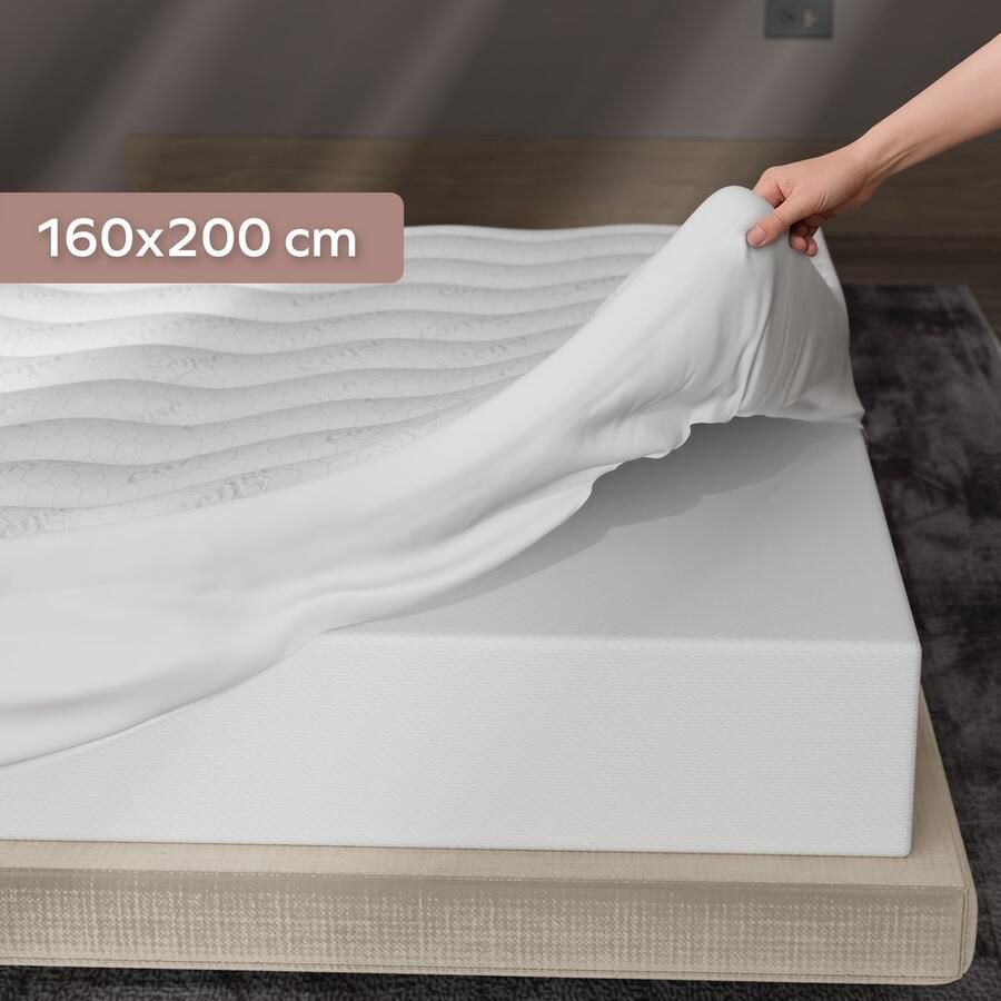CozySense Topper Matras 160 x 200 Topdekmatras – 100 Dagen Proefslapen Topper – Topmatras – 3 Comfortlagen met Ademend Eierdoos Gel-Infused Traagschuim – Drukverlichting & Betere Nachtrust – 360° Hold Elastieken – CertiPUR 6 CM Dik - Foto 3