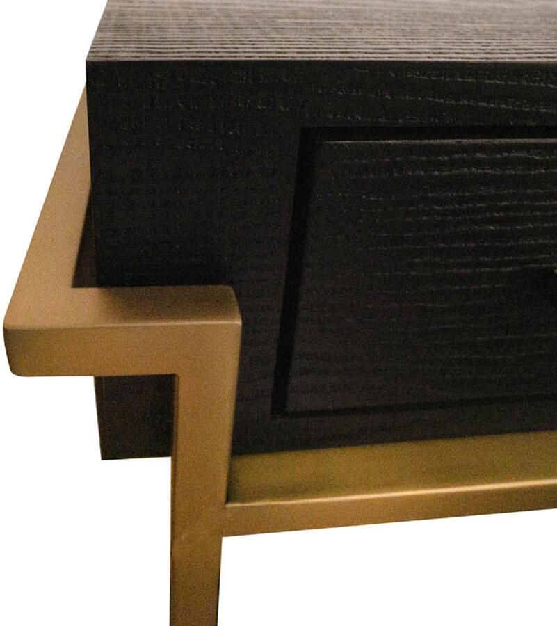 Creamont Nachtkast Loftli Black Stainless steel