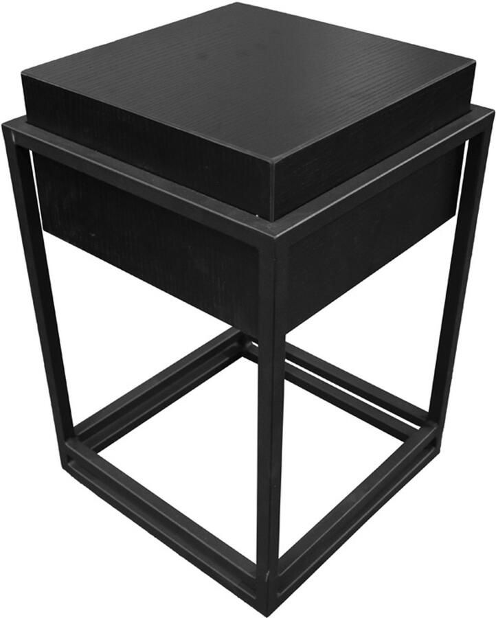 Creamont Nachtkast Loftli Black Wood