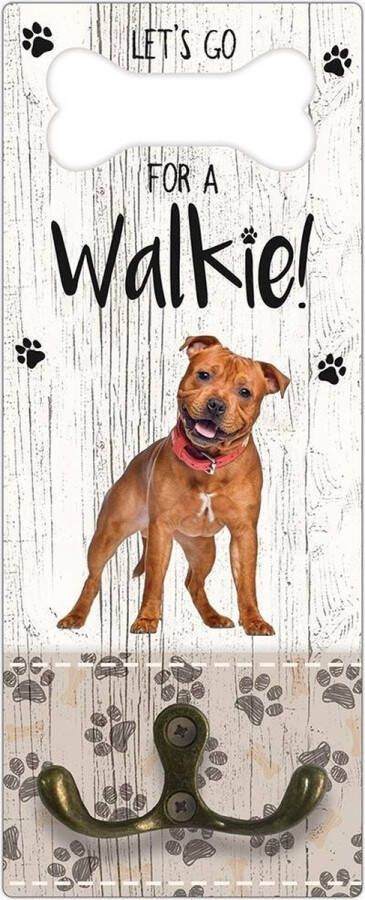 Creatief Art Leibanddrager: Engelse Staffordshire Bull Terriër Kapstok voor: Hondenriem Halsband Hondentuig