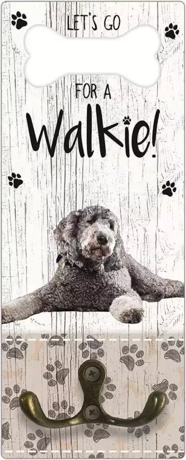 Creatief Art Leibanddrager: Labradoodl grijs Kapstok voor: Hondenriem Halsband Hondentuig