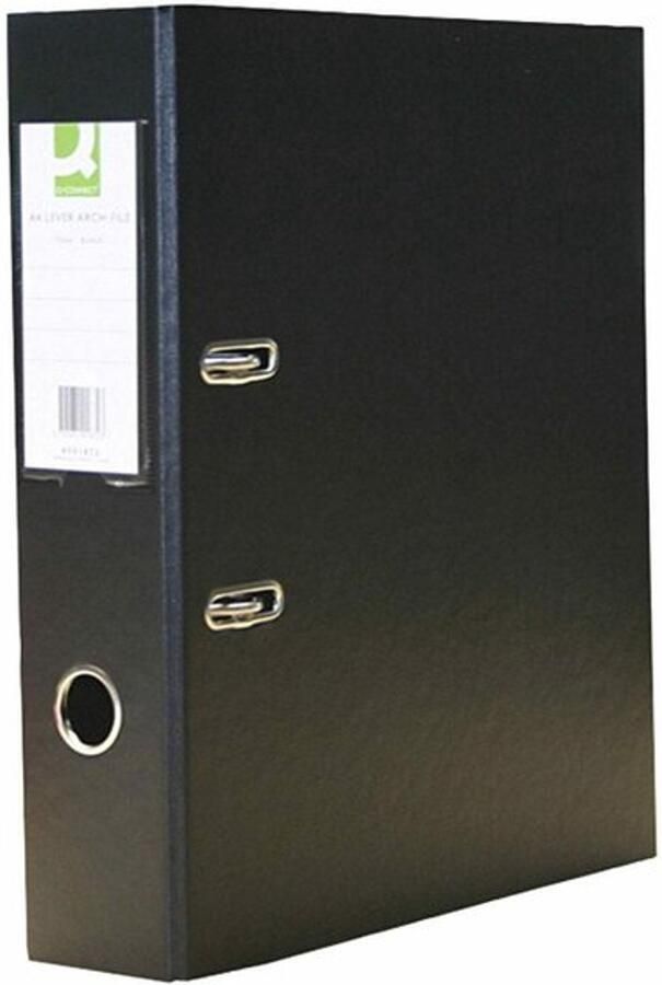 Creativ company A4 Ordner Zwarte Ringmap Ringband Ring Map Met 2 Bindringen 75mm Kunststof Opbergmap Papier A4