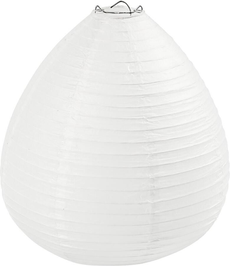 Creativ company Rijstpapier Lamp Druppel Druppelvormige Papieren Lamp Lampionlamp Met Standaard Wit Dia: 25 cm 1 stuk
