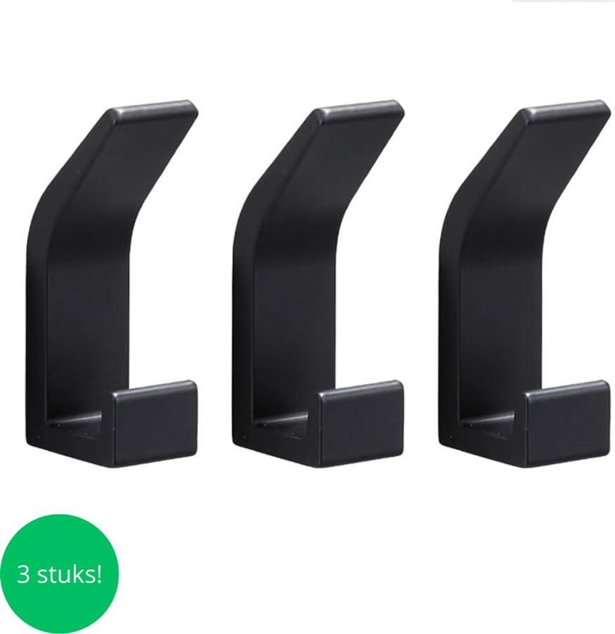 Creative solutions kapstokhaak zwart wandhaak handoekhaakjes wandkapstok kapstok