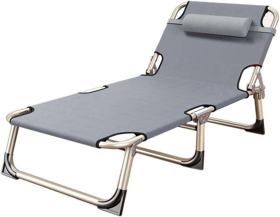 Creatorally Opklapbed Eenpersoons Opvouwbare Ligstoel Vouwbed voor Camping Logeerbed Campingbedje