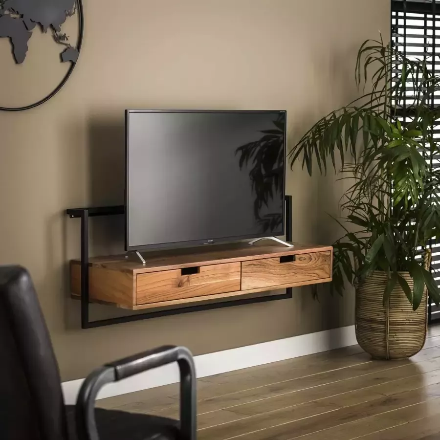 CreaWonen TV-meubel air solid Massief acacia naturel Industrieel meubels Houten meubel Design