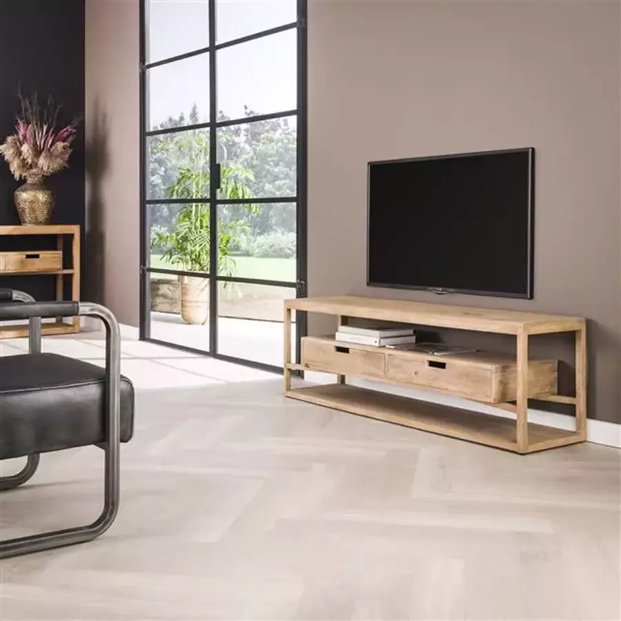 CreaWonen TV-meubel Desert Houten Meubels Kantoor Massief mango zandkleur Industrieel Decoratie