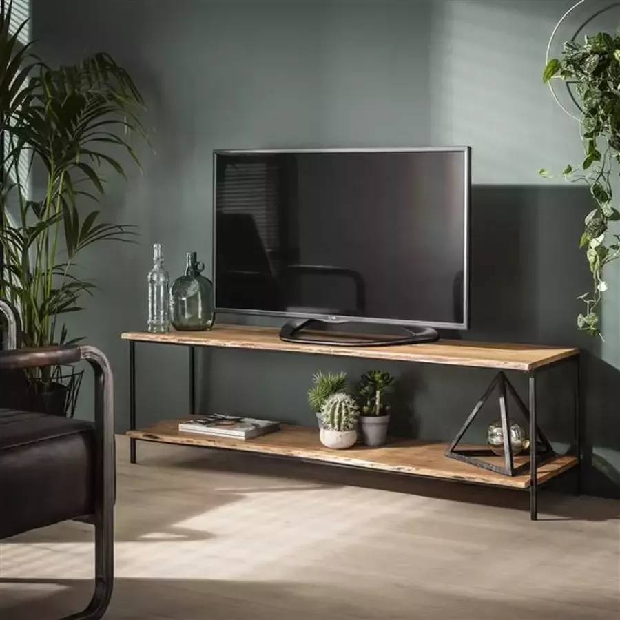 CreaWonen TV-meubel Natural Acies Massief acacia naturel Meubels Kantoor Industrieel