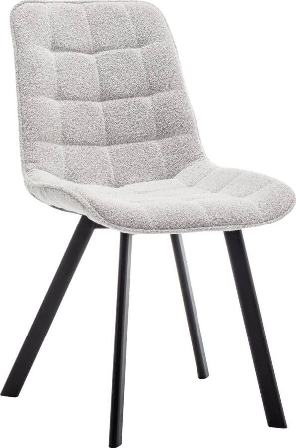 Criks Eetkamerstoel Felix Boucle Beige Metaalpoot