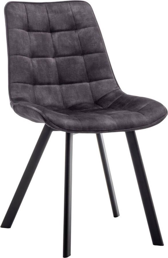 Furnihaus Eetkamerstoelen set van 4 Felix Velvet Zwart Antraciet - Foto 2