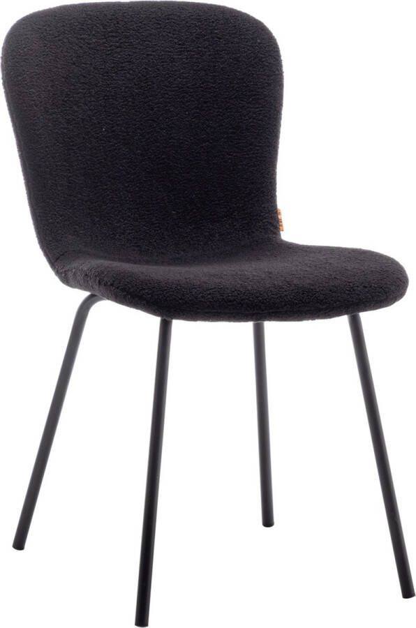 Furnihaus Criks Eetkamerstoelen Set van 4 Luca Teddy Zwart - Foto 2