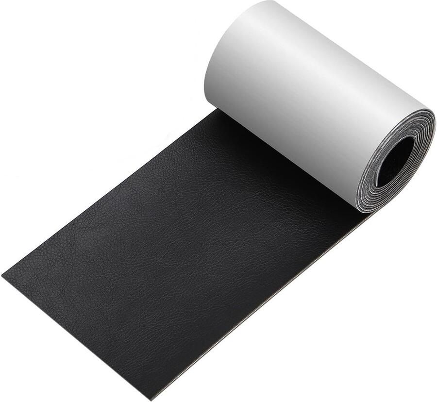 Crrynuo Crynuo Zelfklevende Leren Tape Geschikt voor het repareren van banken autostoelen bootstoelen bureaustoelen en gordijnen 10 x 160 cm Zwart