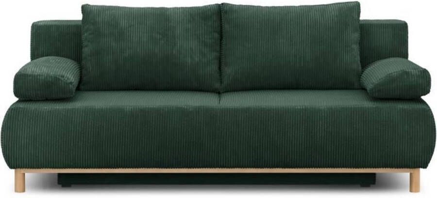 Cstore 3 -Seater Mika Convertible Bench Forest Green Velvet Opbergdoos L 192 x H 84 x D 93 cm