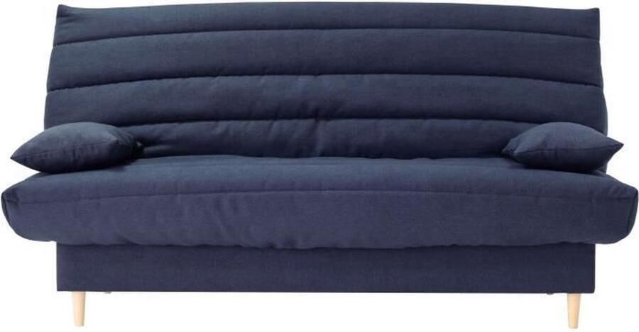 Cstore 3-zits slaapbank LIV 20 Donkerblauwe Soro stof Bed 125x190 cm Met kussens L193 x D95 x H93 cm