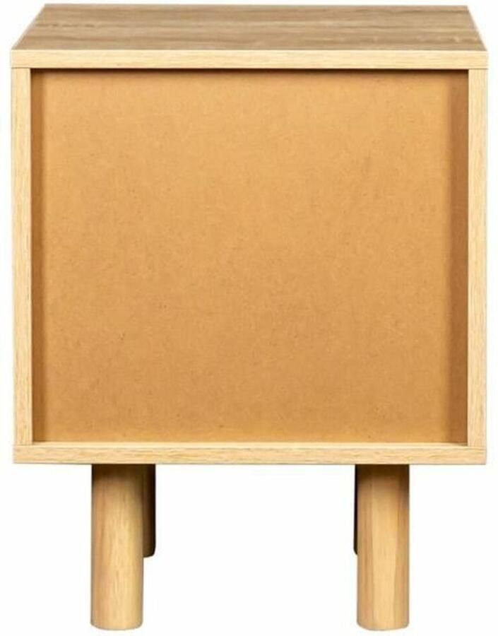 Merkloos Nachtkastje met handgrepen Blauwe grenenhouten poten LILA