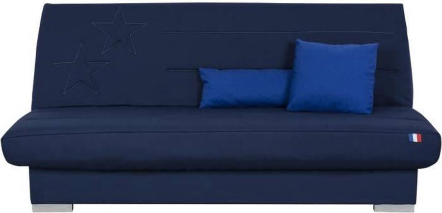 Cstore Kylian 3 -Seater Klik Clac Click Blue Fabric L 192 x D 97 x H 90 CM Slapen 120x190 cm Gemaakt in Frankrijk