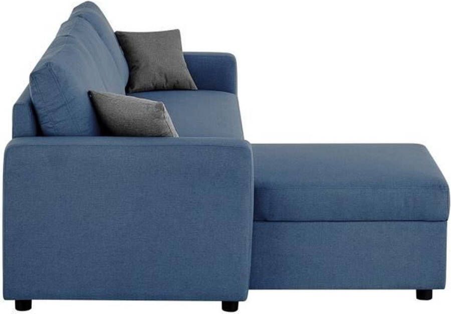 Merkloos Owens vaste hoekbank 2 kussens 3 zitplaatsen blauw 228 x 148 x 86 cm - Foto 1