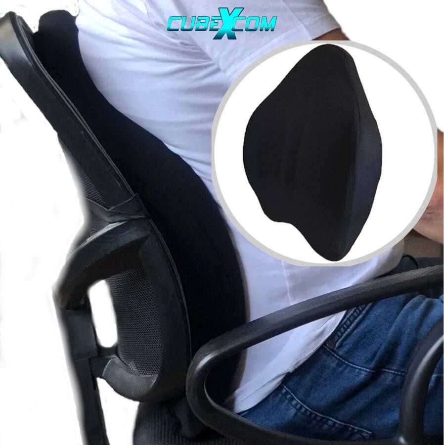 Cubexcom Rugkussen Onderrug Traagschuim Lendekussen Rugkussen Ergonomisch Rugkussen Auto lendesteun auto Rugkussen Orthopedisch Rugkussen Stoel Lendenkussen Lendensteun