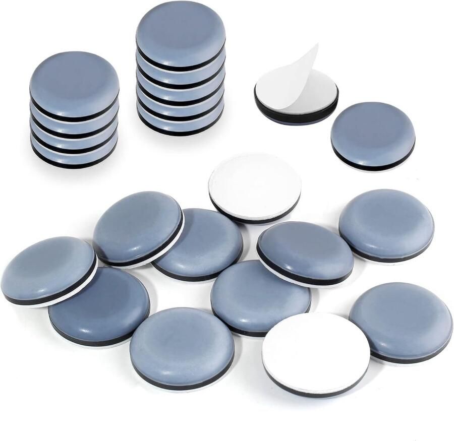 Cuhostki 20PCS zelfklevende meubelglijders antislip pads tafel- en stoelvoeten beschermers blauw 25x25mm