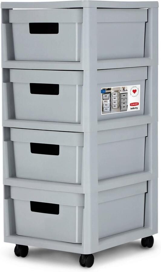 Curver Infinity Ladesysteem 4x11l Lichtgrijs