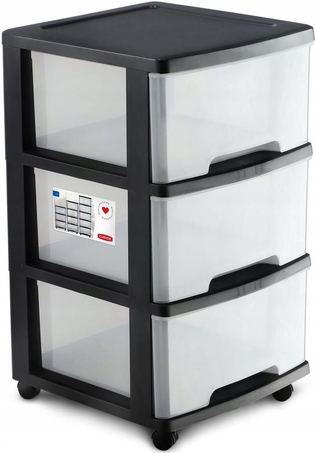 Curver Plankmand plastic zwart 37 x 39 x 61