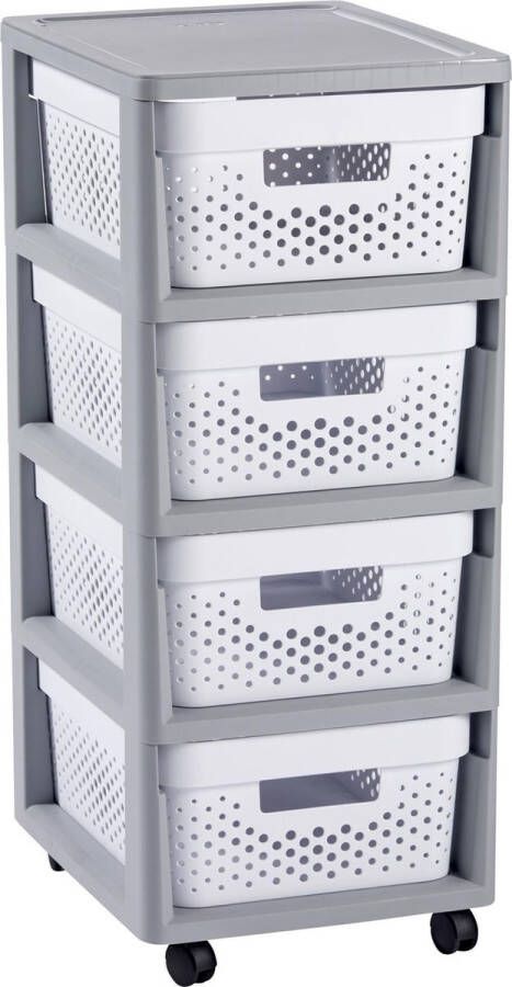 Curver infinity ladesysteem dots 4x11 L wit met wielen