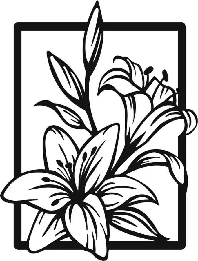 Cutting Edge Design Belgium Flower Wall Art by Cutting Edge Design -- Tags: Frame Kader Lelie Lily Natuur Bloemen Cadeau Geschenk Uniek Bloemenkrans Flowers Forest Bos Fris Natuur Lente Zomer Inrichting Bureau Leefruimte Living Keuken