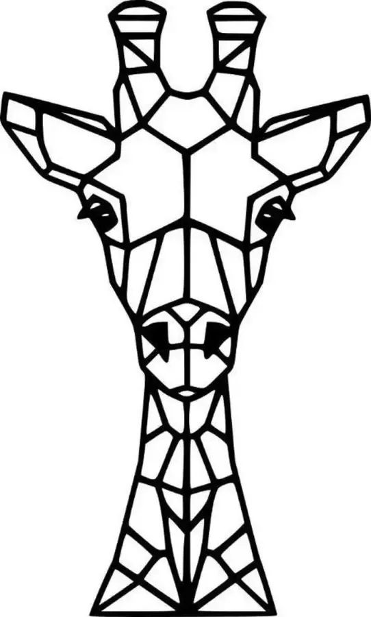 Cutting Edge Design Belgium Geometrische giraf -- Wall Art by Cutting Edge Design --- Muurdecoratie Living Keuken Woonkamer Hout Zwart Wand Kader Muur Interieur Bureau Art Abstract Animal Dier Giraffe Safari Afrika Africa Cadeau Figuur Geschenk Gift Zoo Uniek Modern Pinterest