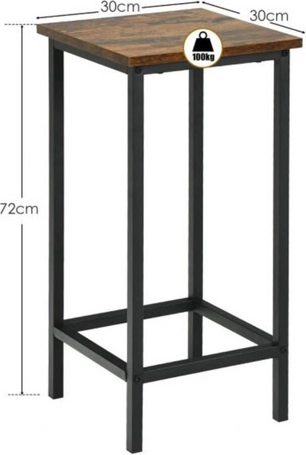 CW COSTWAY Vintage barkrukken set van 4 tot 100 kg zithoogte 72cm