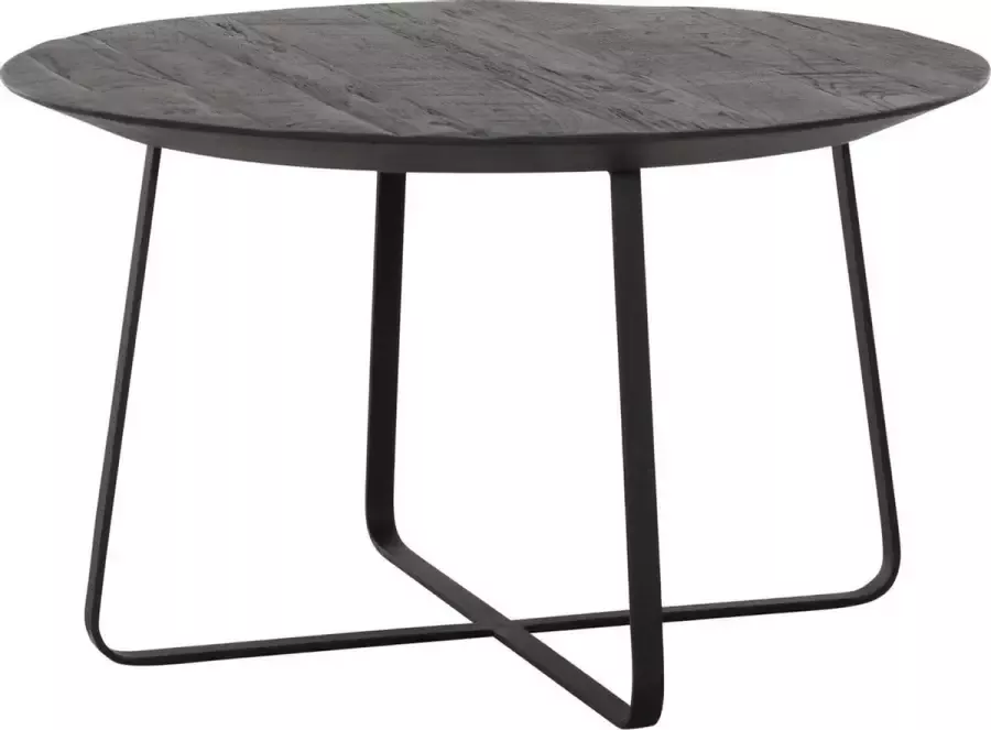 DTP Home Coffee table Neptunes large BLACK 35xØ60 cm recycled teak... - Foto 1