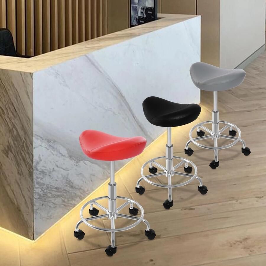 D-Store Roterende Kruk Multifunctionele Verstelbare Zadelkruk Ergonomisch Ontworpen Zitkussen Hoogwaardig Materiaal