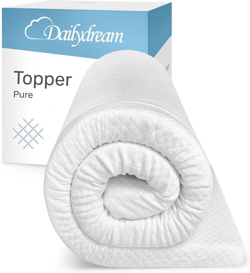 Dailydream Pure Topper Model S bis 60kg lichaamsgewicht 140x200x3 5cm Traagschuim Rug- & Zij-slaper Topmatras Topper Matras Topdekmatras - Foto 4