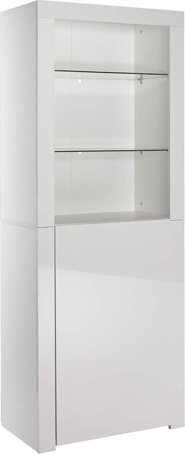 DailySupplies DailySuppliess Vitrinekast met Glas Dressoir Kasten Opbergkast Wit