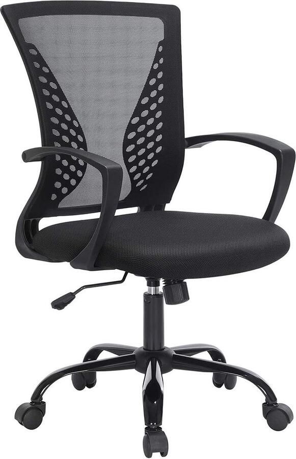 DailySupplies Ergonomische Bureaustoel Bureaustoelen voor Volwassenen en Kinderen Gaming Stoel Chair Zwart