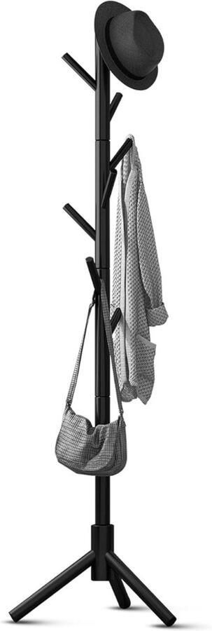 DailySupplies Kapstok Staand Garderoberek Kledingrek Haken- Industrieel Zwart