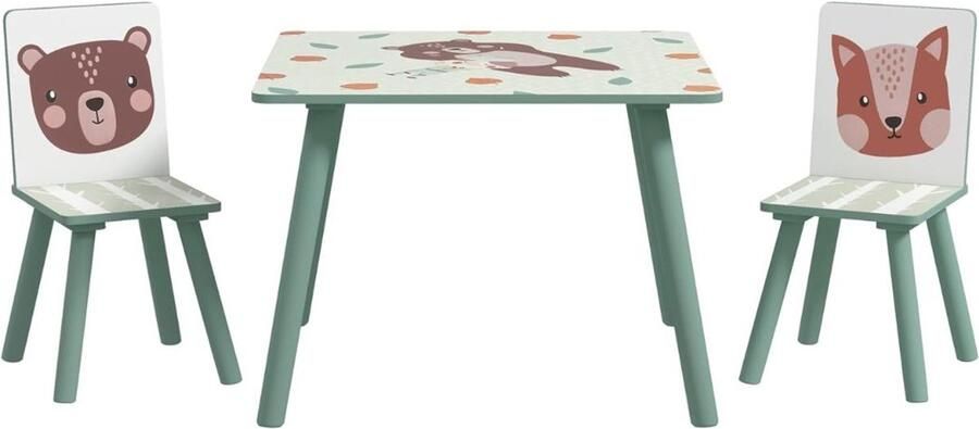 DailySupplies MRKK Kinderbureau Kindertafel voor Jongen en Meisje Tekentafel met Stoeltjes