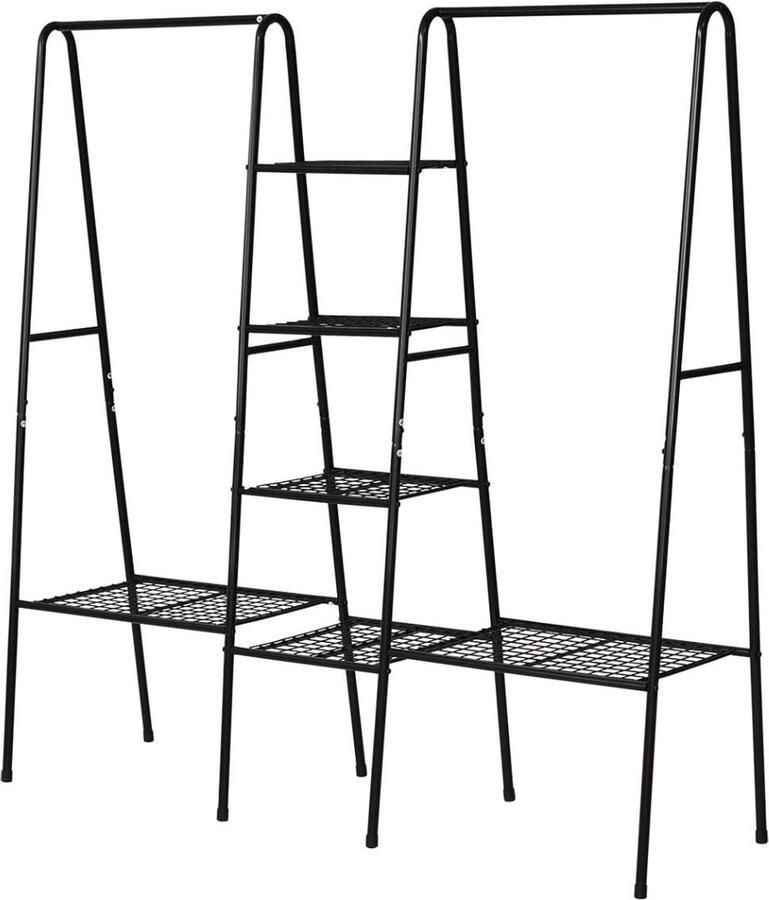 DailySupplies Kledingrek Metaal Kledinghangers Dressboy Zwart