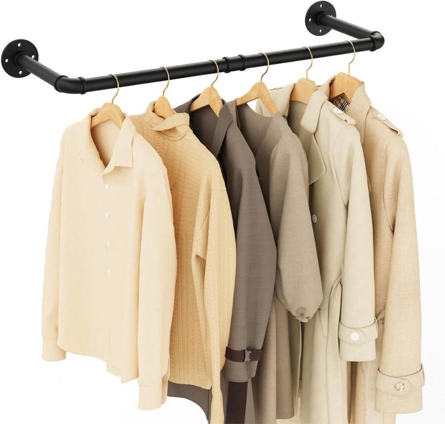 DailySupplies Kledingstangen voor aan de Muur Kledingrek Kledingroede