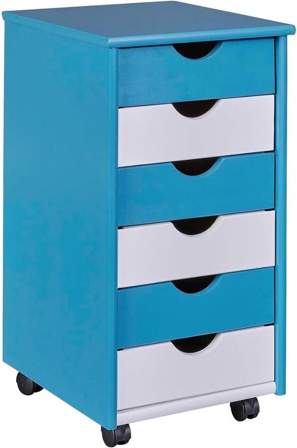 DailySupplies Ladenkastje Ladeblok Bureau Organizer Archiefkast Blauw en Wit