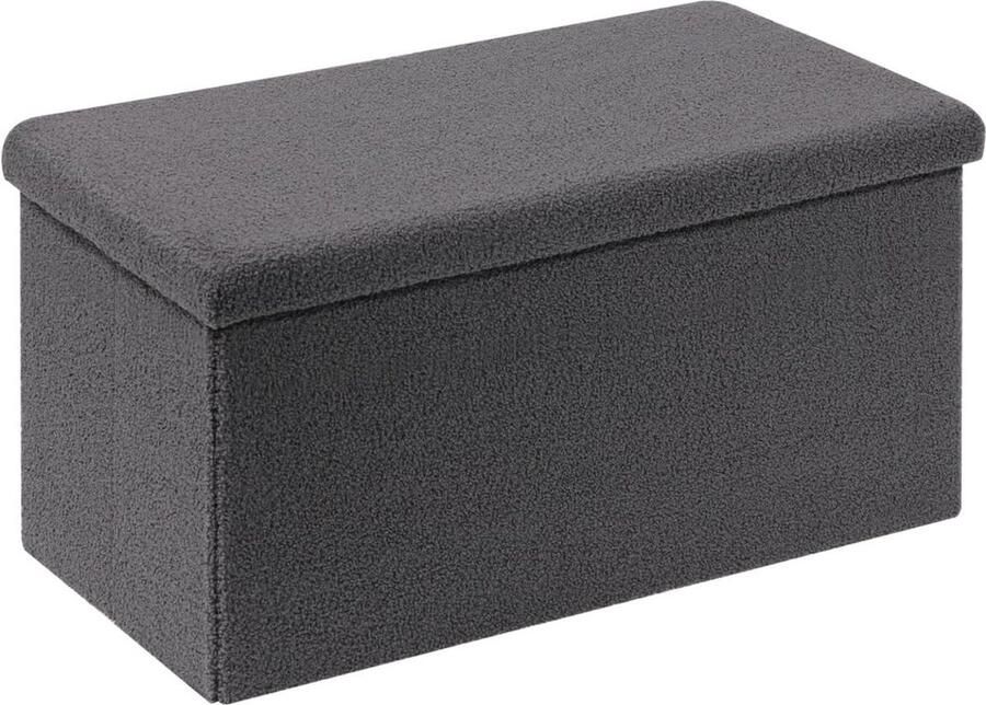 DailySupplies Luxe Dekenkist voor Dekens en Extra Opslag Bijzet Bankje Opbergbank Binnen en Buiten Dekenkisten voor Slaapkamers Bank met Opslagruimte Bedkist Grijs